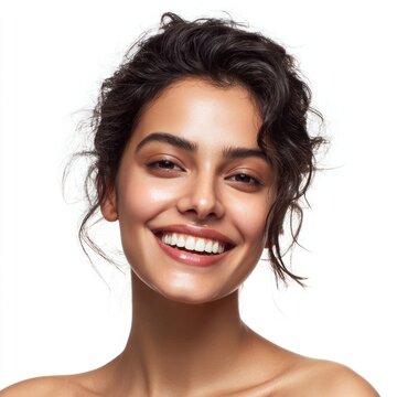 Radiant smile, natural beauty.