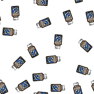 pattern bacteria antibiotic pills cartoon. infection resistance, treatment prescription, healthcare penicillin bacteria antibiotic pills sign vector