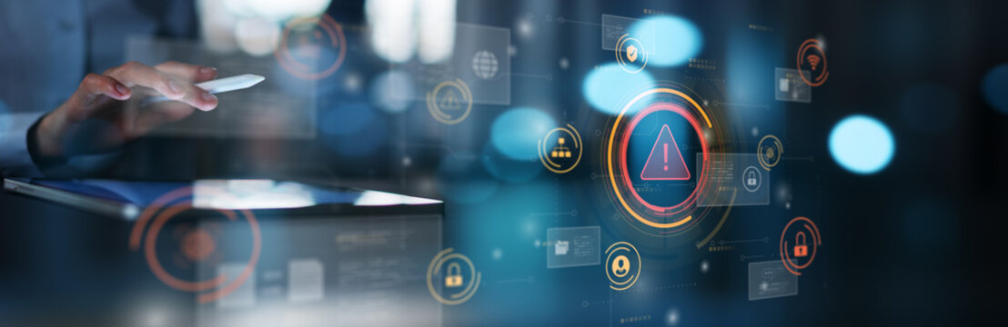 Information Security Warning System with Cyber Risk Notification Interface.