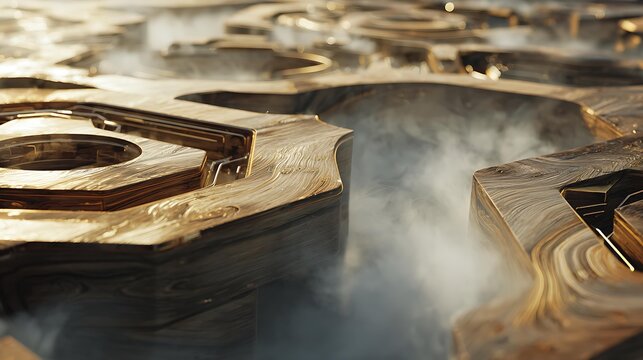 composed of weathered oak wood, volumetric fog, octane render quality, extremely detailed, wide angle lens, caustics effects, specular highlights, smooth color transitions, macro photography,
