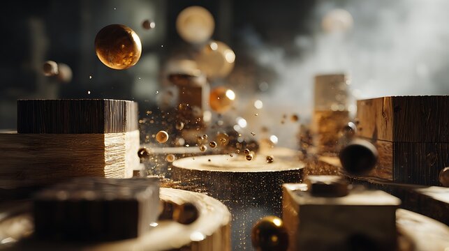 composed of weathered oak wood, volumetric fog, octane render quality, extremely detailed, wide angle lens, caustics effects, specular highlights, smooth color transitions, macro photography,