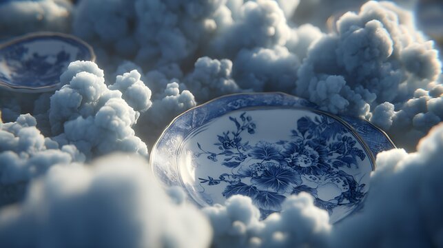 depth of field blur, soft edges, shallow depth of field, composed of cracked antique porcelain, 8k resolution, evoking a hopeful and bright mood, octane render quality, photorealistic, monochromatic