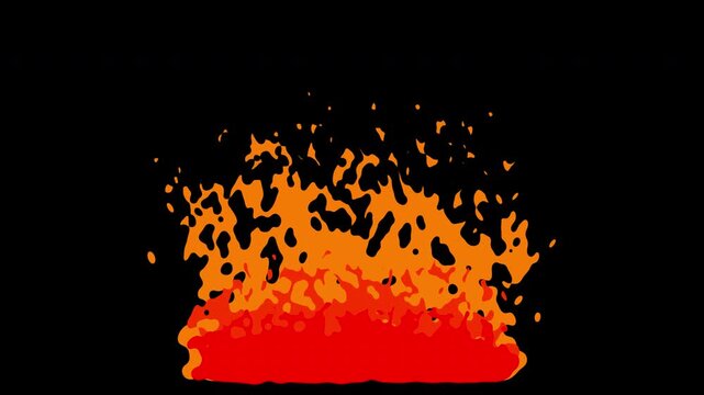 motion fire on black background. which moves fast and burns. 4k quality
