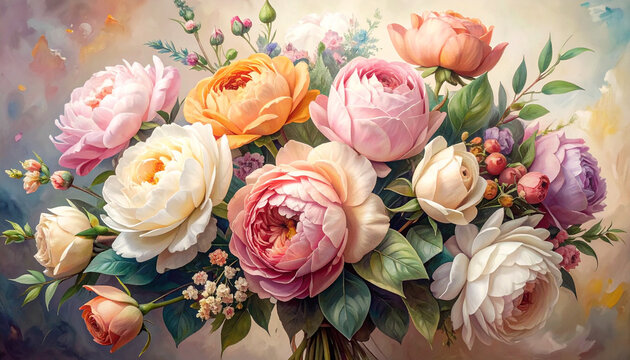 Colorful flower bouquet display