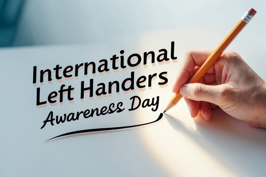 Banner Poster Greeting Card international left hander awareness day holiday lefthander AI Generative