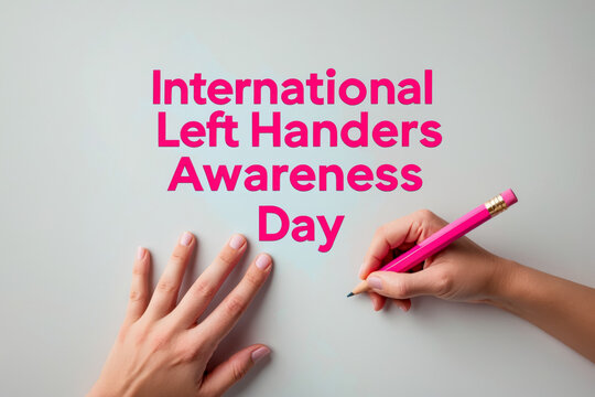 Banner Poster Greeting Card international left hander awareness day holiday lefthander AI Generative