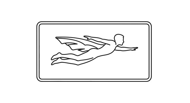Superhero Flying Silhouette with Cape, Dynamic Action Pose, Vector Illustration
