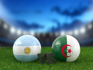 Fototapeta premium Soccer world cup group J Argentina vs Algeria