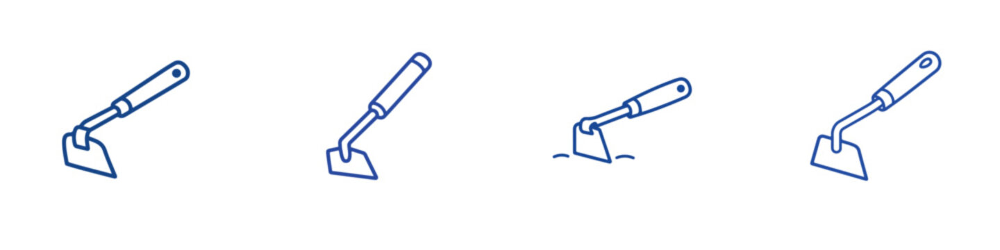Vector line art icons of gardening tools. Vector, illustration, minimalist, flat, icon, icon set, line art