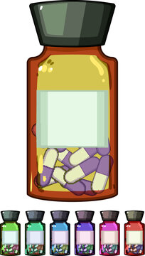 amoxicillin antibiotic pills cartoon. tetracycline erythromycin, ciprofloxacin doxycycline, azithromycin clindamycin amoxicillin antibiotic pills sign colorful illustration