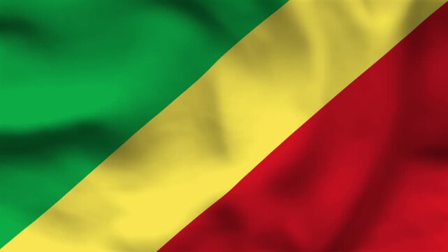 The flag of the Republic of Congo features green, yellow, and red stripes, symbolizing the country's independence and national pride