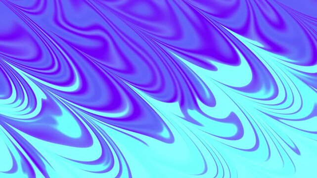 Peaceful moving background with a dreamy blur of merging soft gradient colors. Elegant 3D render animation featuring smooth gold and neon blue wave transitions for modern web headers in 4K.