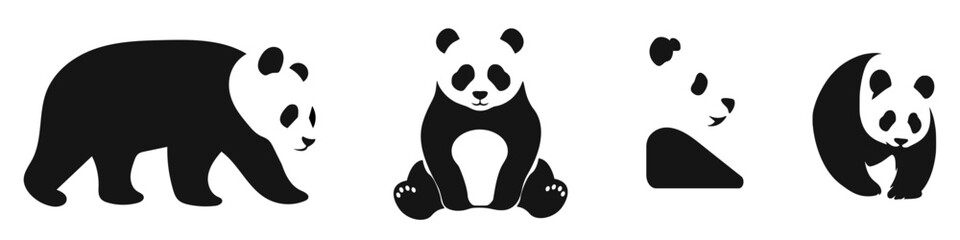 Cute minimal panda bear vector icon design © Dawud