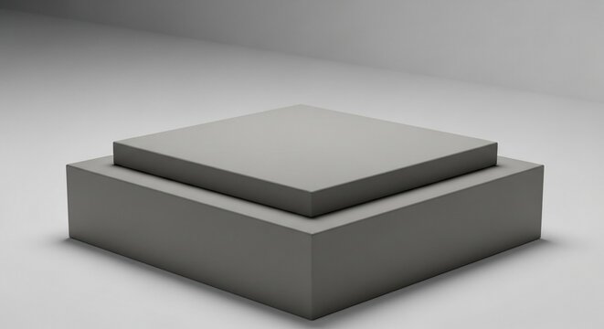 Geometric pedestal studio rendering