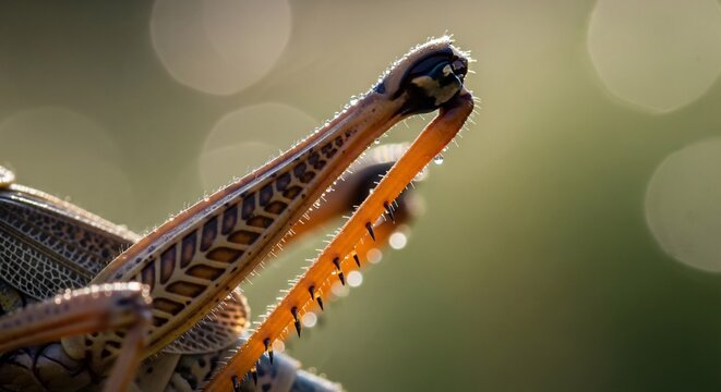 Grasshopper leg detail macro