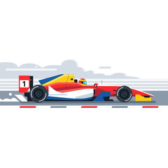 Obraz premium Formula racing car graphic illustration