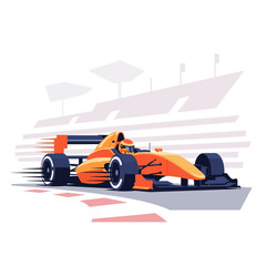 Fototapeta premium Formula racing car graphic illustration