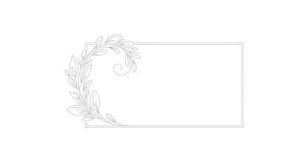 Obraz premium Elegant Floral Border Frame with Swirls and Leaves - Vintage Design Element