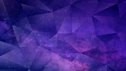 Obraz premium Purple abstract background with geometric shapes and starry texture creating a design for digital art and graphic projects