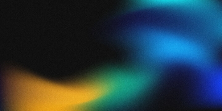 Abstract colorful blurred gradient background with blue and green flowing light waves, vibrant glow texture and futuristic digital backdrop