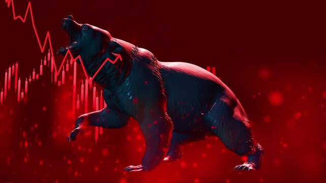 Financial Crash Bear Market Animated Loop