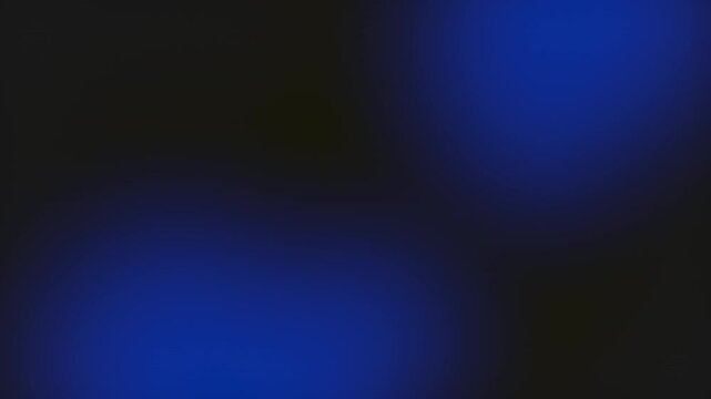 Soft blurry blue light flare animation drifting slowly on a solid black background. Premium motion graphic element and screen overlay for artificial intelligence themes.