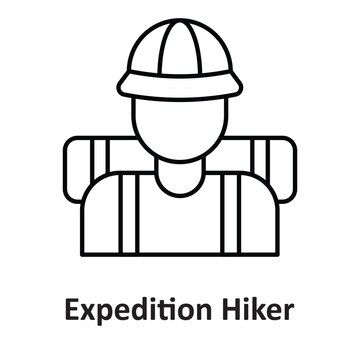 Expedition Hiker Vector Icon which can easily modify or edit