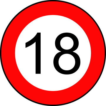 Speed Limit 18 kmh Traffic Sign Vector