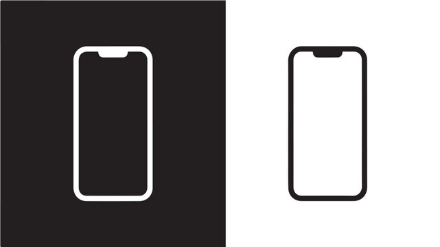 Smartphone Mockup Template in Split Black and White High Contrast Minimalism Design