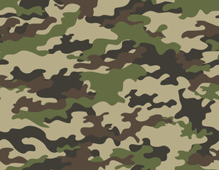 Fototapeta premium Camouflage military pattern, modern vector background, army texture seamless print