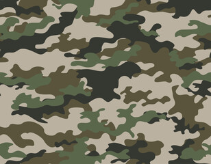 Fototapeta premium Camouflage army background military texture, seamless trendy print