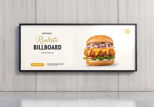 Wall Billboard Mockup