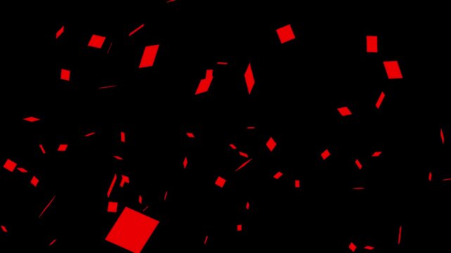 Red confetti falling overlay for celebration and party backgrounds