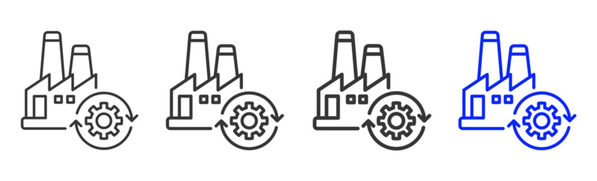 Workflow System Icon Collection Creative Outline Style for Business Model Management Process Strategy Planning Finance Analytics Startup and Team Collaboration