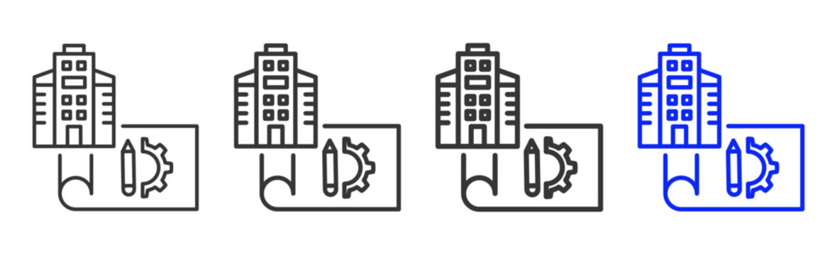 Design Framework Icon Collection Creative Outline Style for Business Model Management Process Strategy Planning Finance Analytics Startup and Team Collaboration