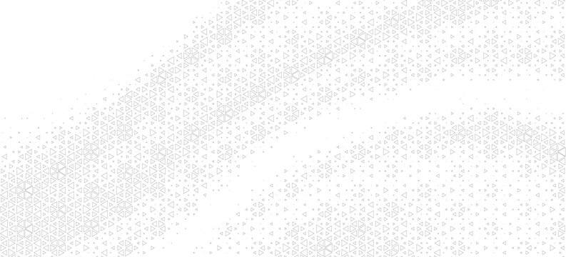 Triangular Halftone Texture Retro wave Vector Geometric Technology Abstract Background. Half Tone Triangles Retro Colored Pattern. Minimal 80s Style Dynamic Tech Structure Wallpaper