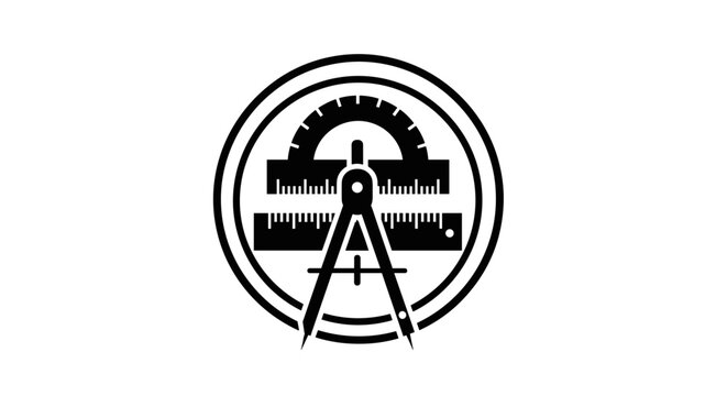 Geometric Measuring Tools Icon.