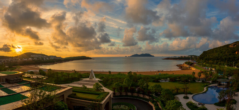 Ningbo Xiangshan Baisha Bay seaside tourism resort scenery, China
