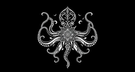 Fototapeta premium Golden Eagle Tattoo with Winged Crown and Vintage Gold Silver Ornament Design