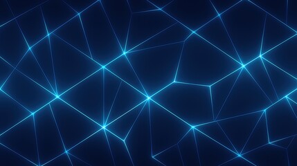 Fototapeta premium Abstract blue polygonal network background with glowing lines and nodes. Futuristic digital grid design for technology, data science, AI, and connectivity projects, Danny Children's day