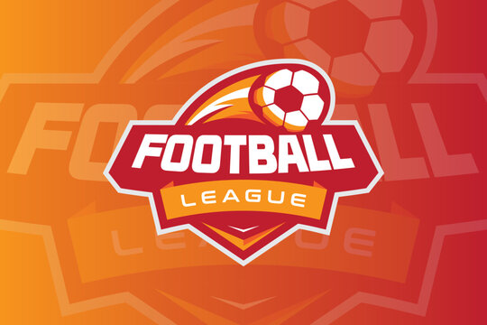 Clean and Dynamic Sports League Emblem Design with Modern Typography
