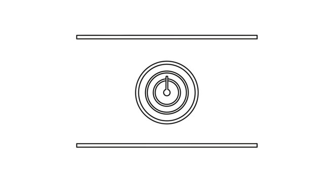 Power Button Icon, Start Stop Symbol, Technology Interface Element, Minimalist Design