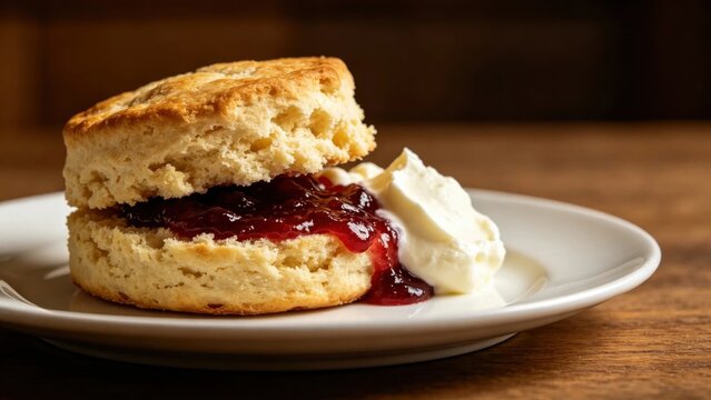 Scone crumb texture close-up