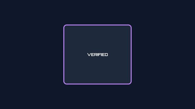 Authentication Motion Graphic with Verification Screen Transition