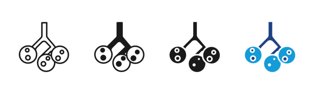 Lymph Node icon set multiple style collection