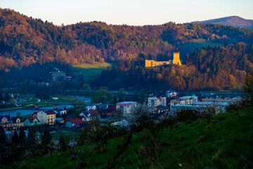Muszyna, widok na miasto, Beskid Sądecki,  wiosna. © Maciej G. Szling
