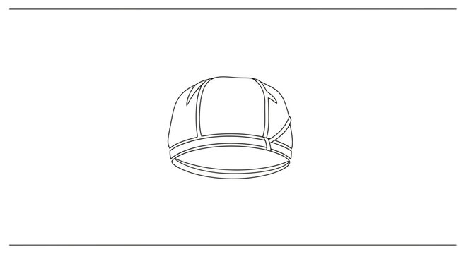 Simple Line Drawing of a Swim Cap