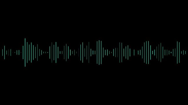 Abstract digital sound wave oscilloscope display animation background