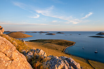 An ocean and island view from the rocks of Kornati National Park, Croatia © Emma