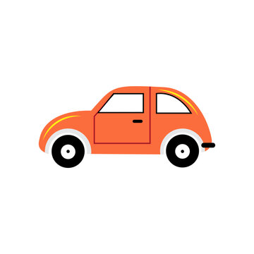 frog car illustration image with white background